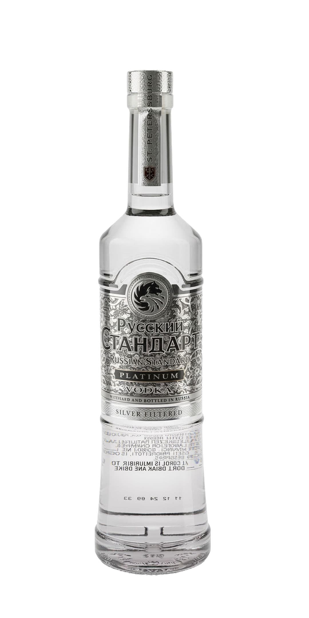 Russian Standard Platinum Vodka bottle