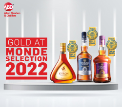 Allied Blenders strikes ‘3 Gold’s’ at the Monde Selection Quality Awards 2022